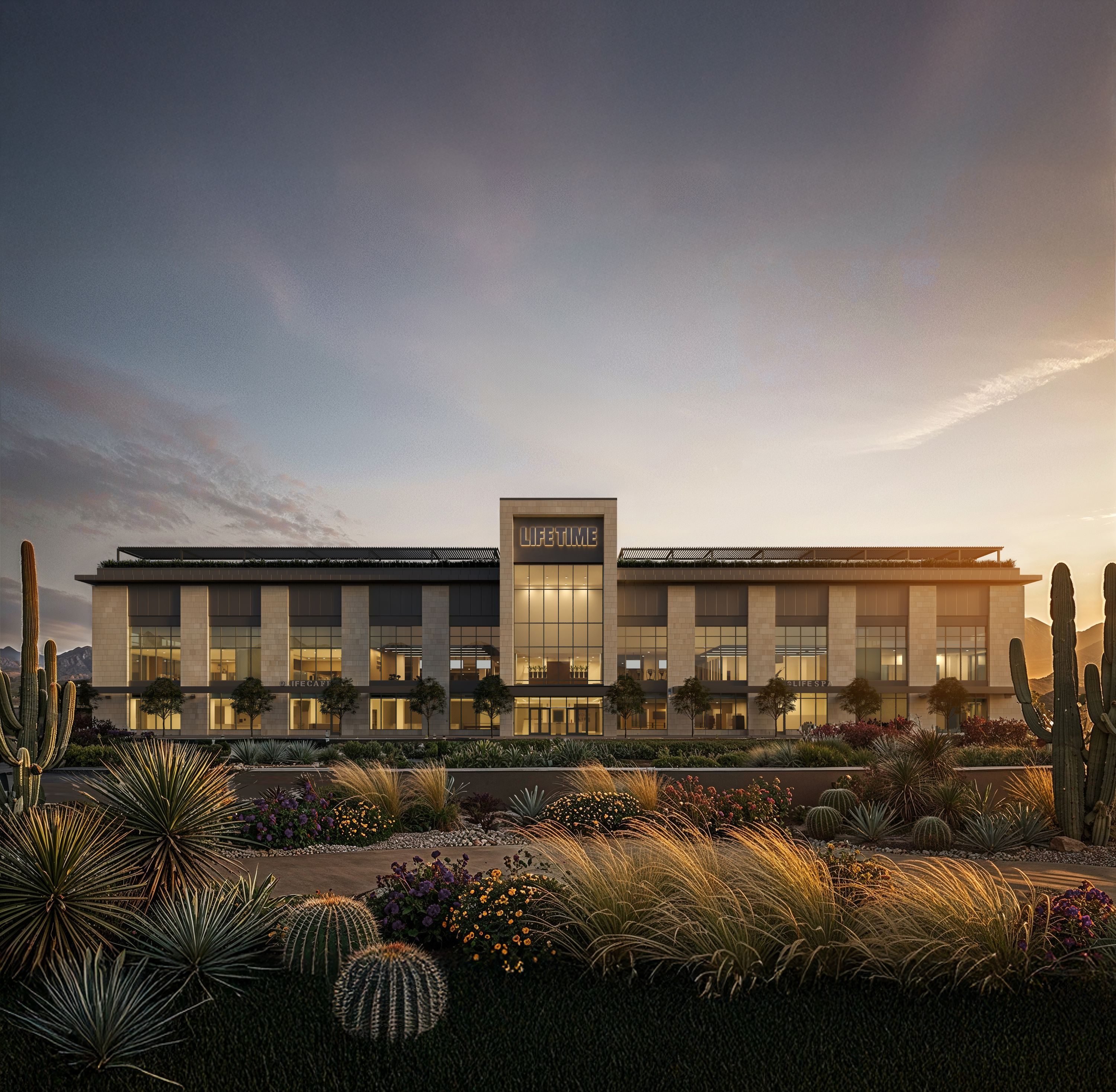 Exterior of the Life Time Paradise Valley club location