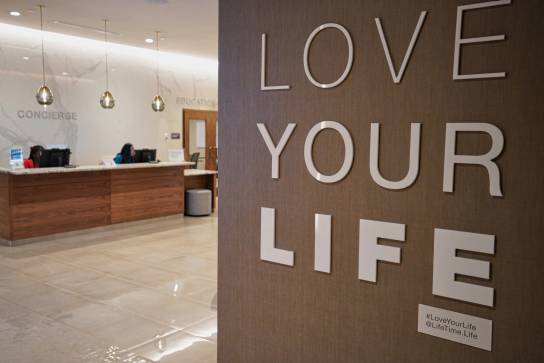 Front reception desk at Life Time