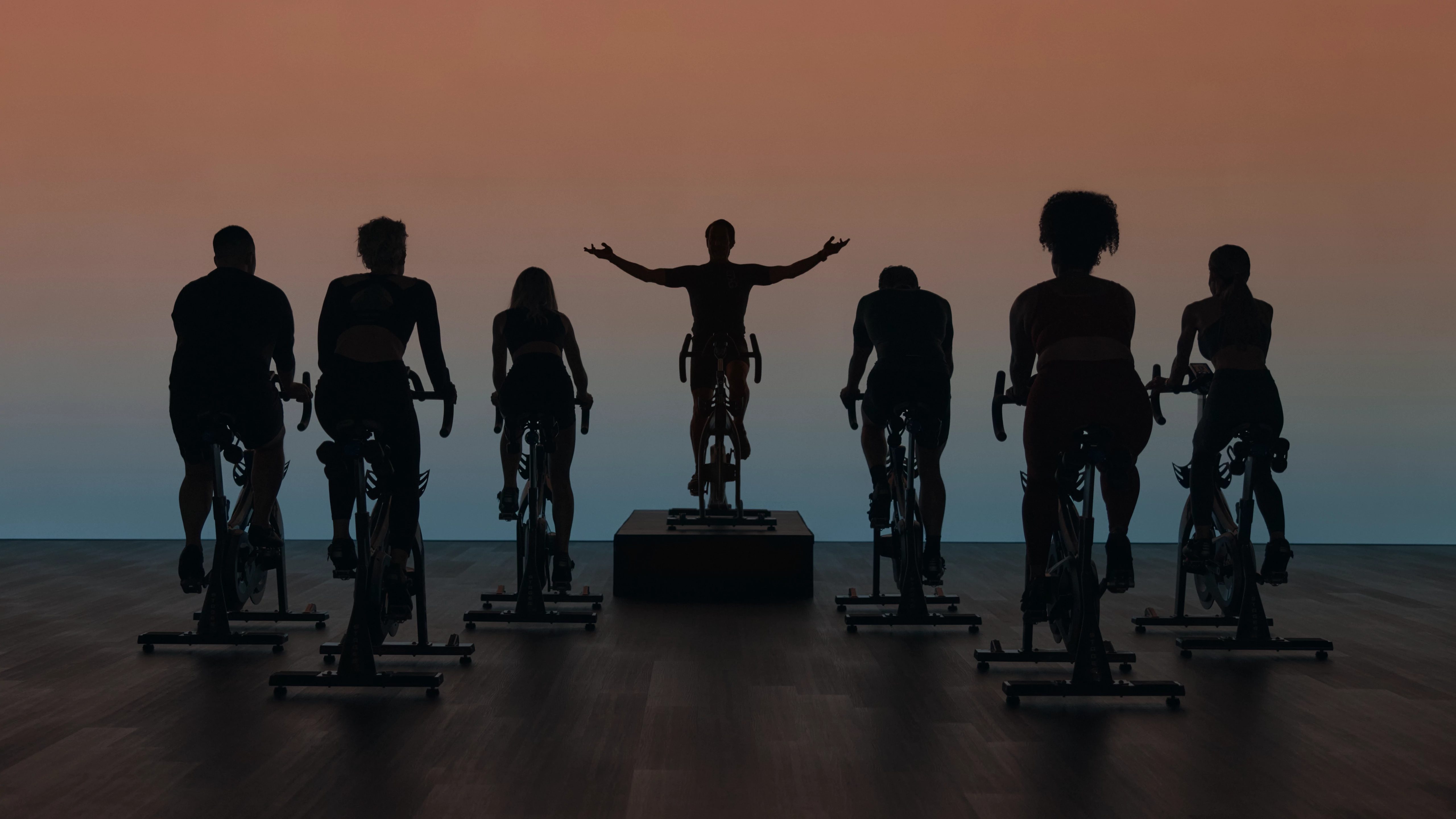 EDG spin class riding together