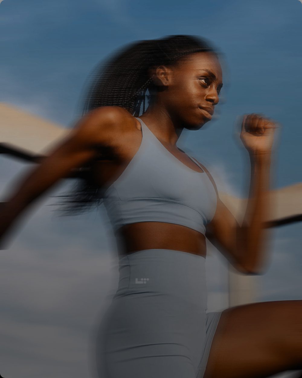 a woman jogging outside