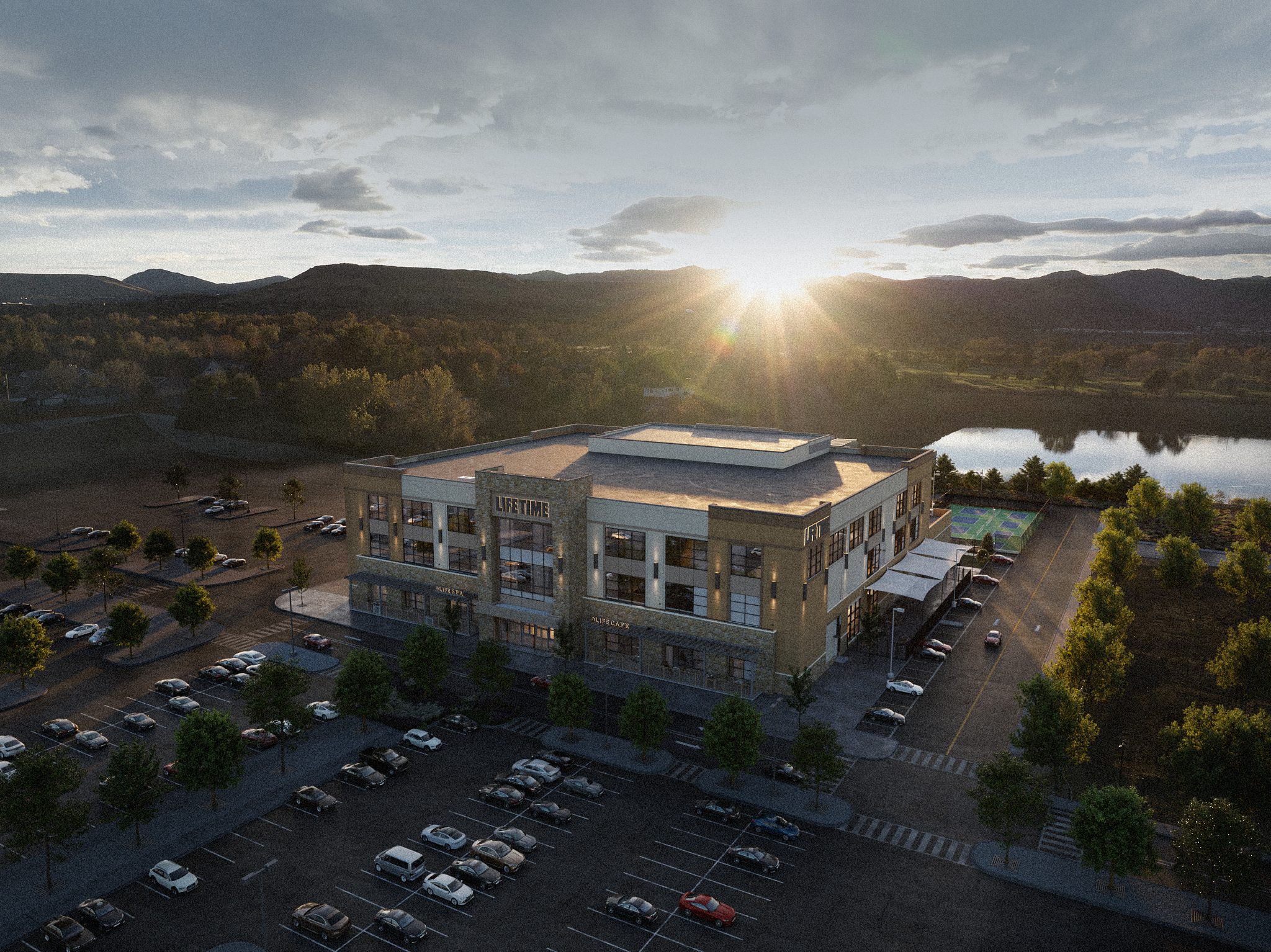 Exterior of Life Time Building