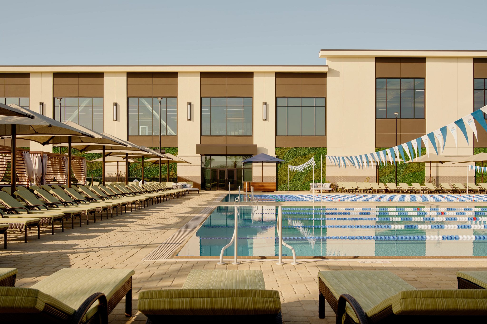 Outdoor lap pool at the Life Time Otay Ranch club location