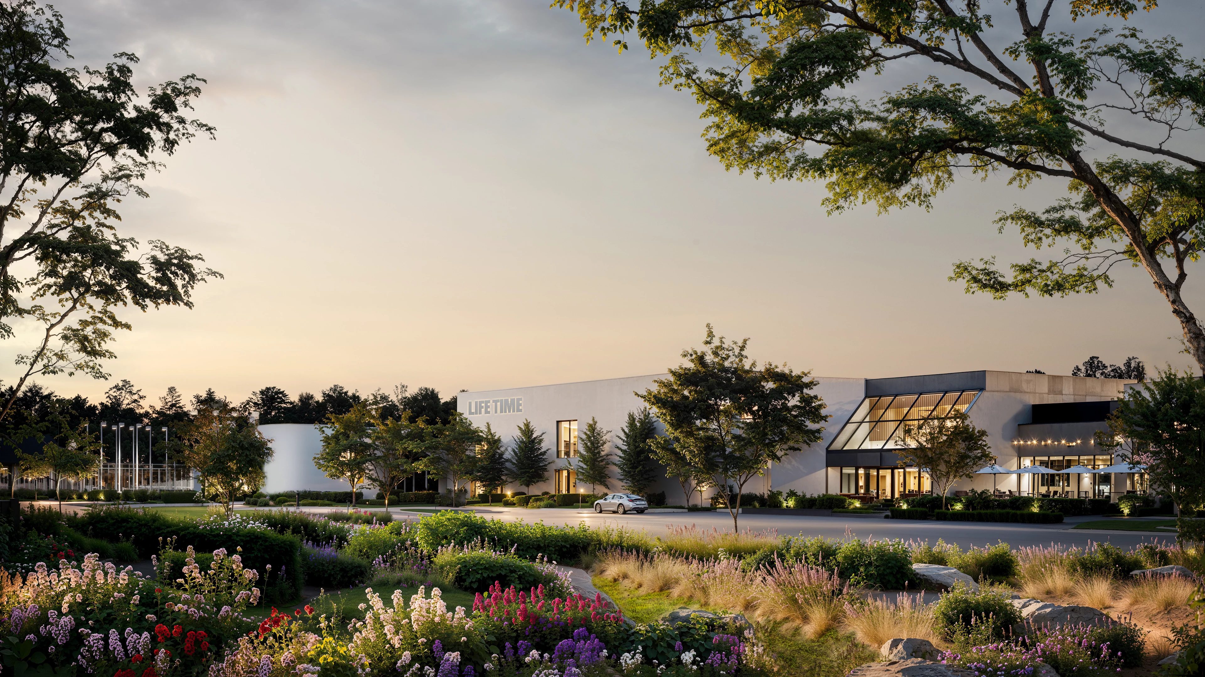 Illustration of the exterior of the Life Time North Druid Hills club location