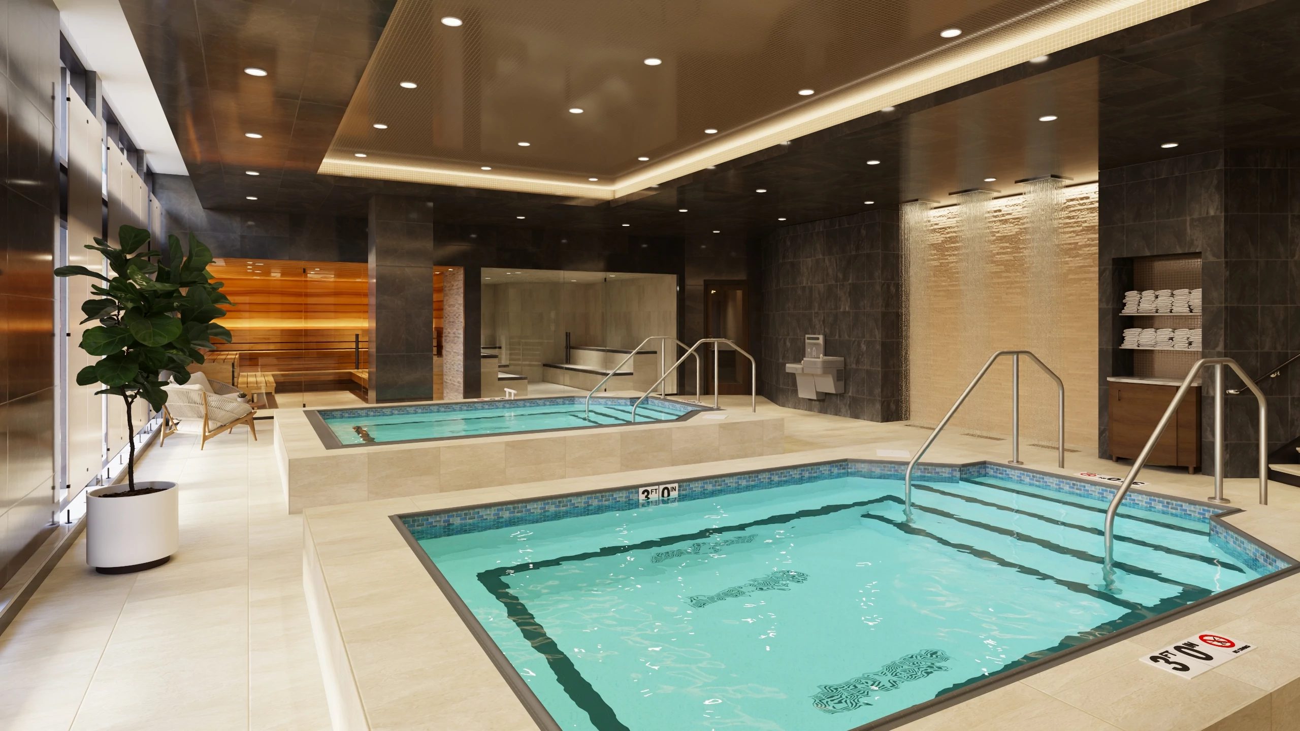 hydrotherapy suite at Life Time