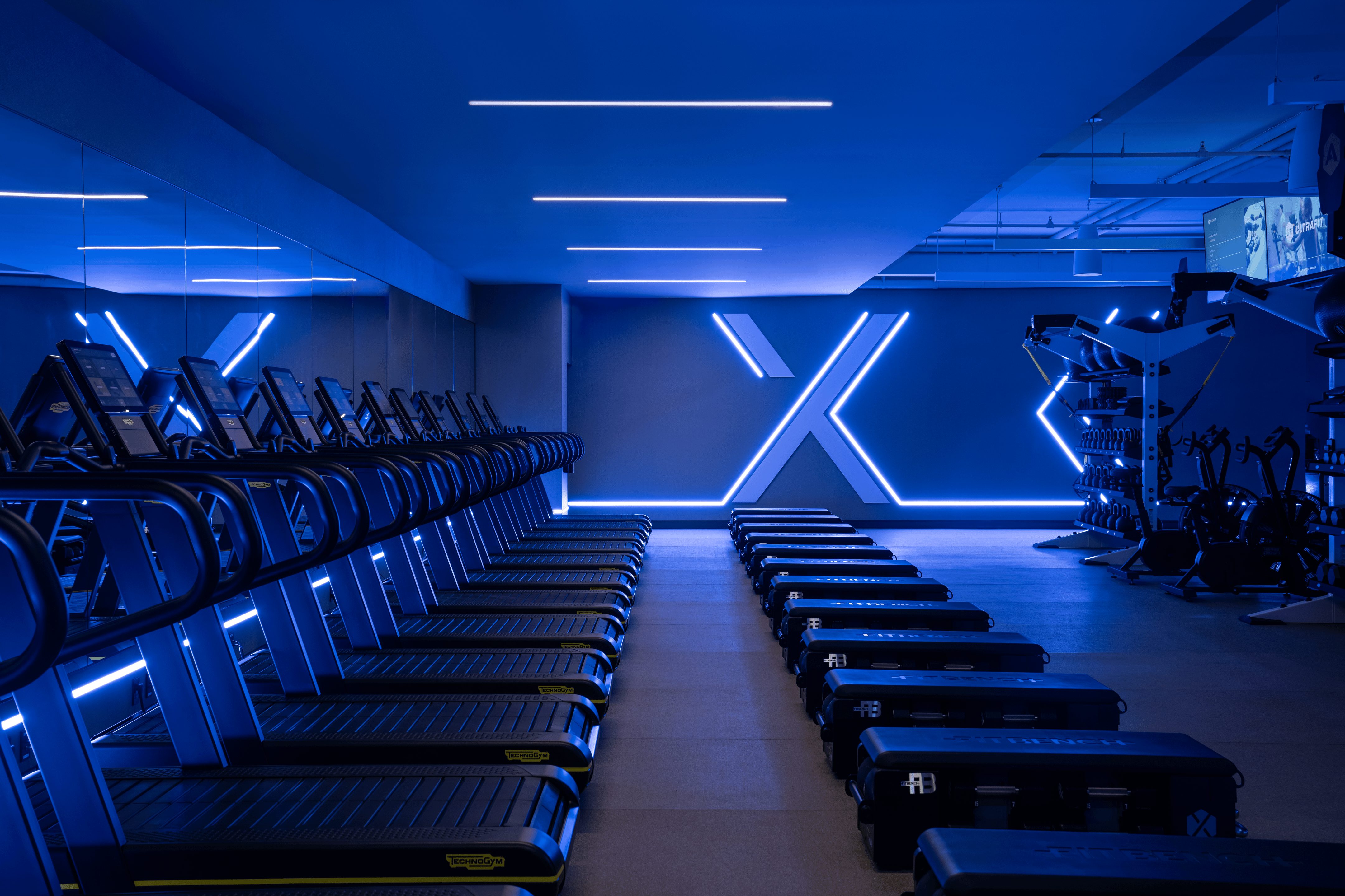 inside GTX group fitness studio