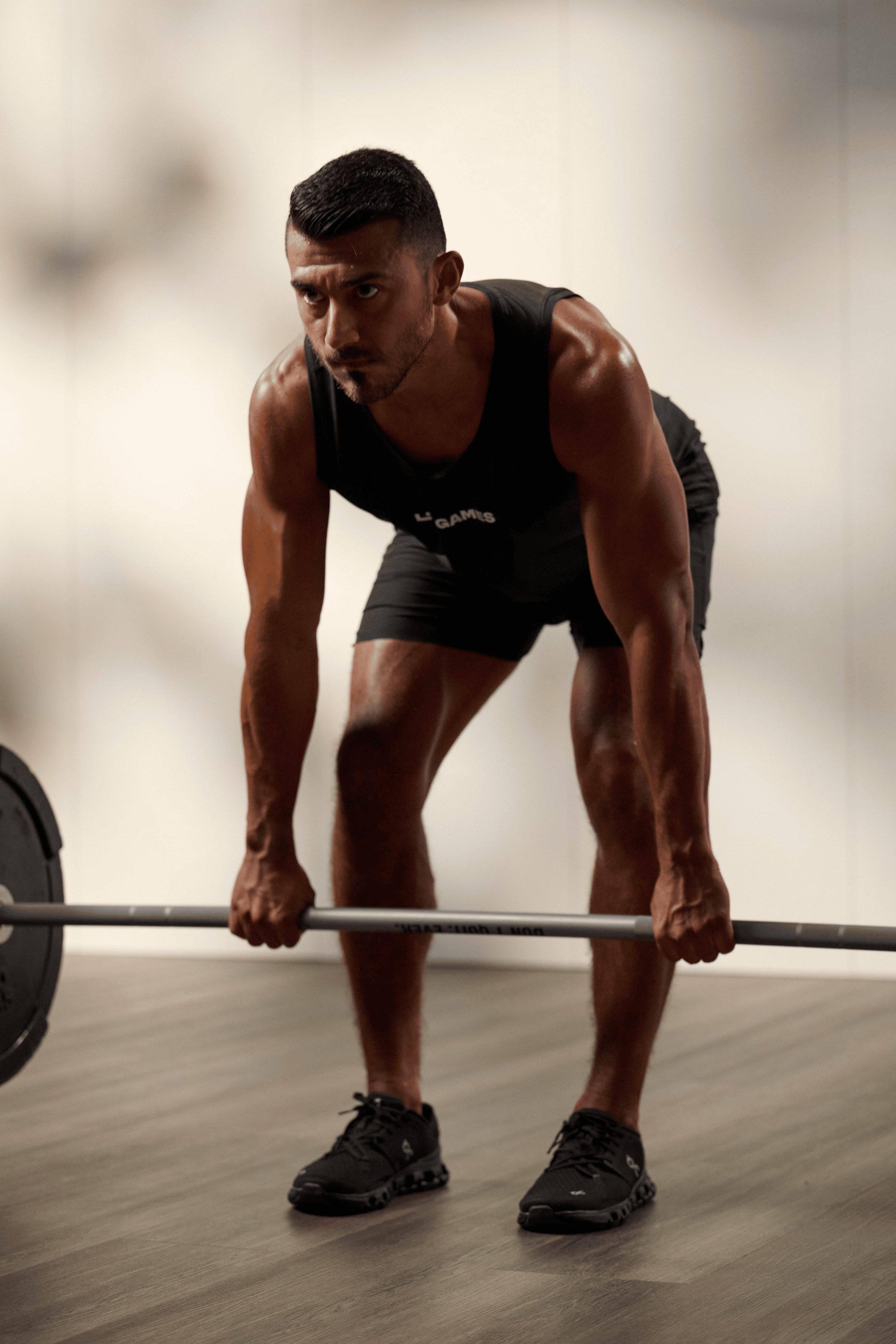 a man performing a deadlift