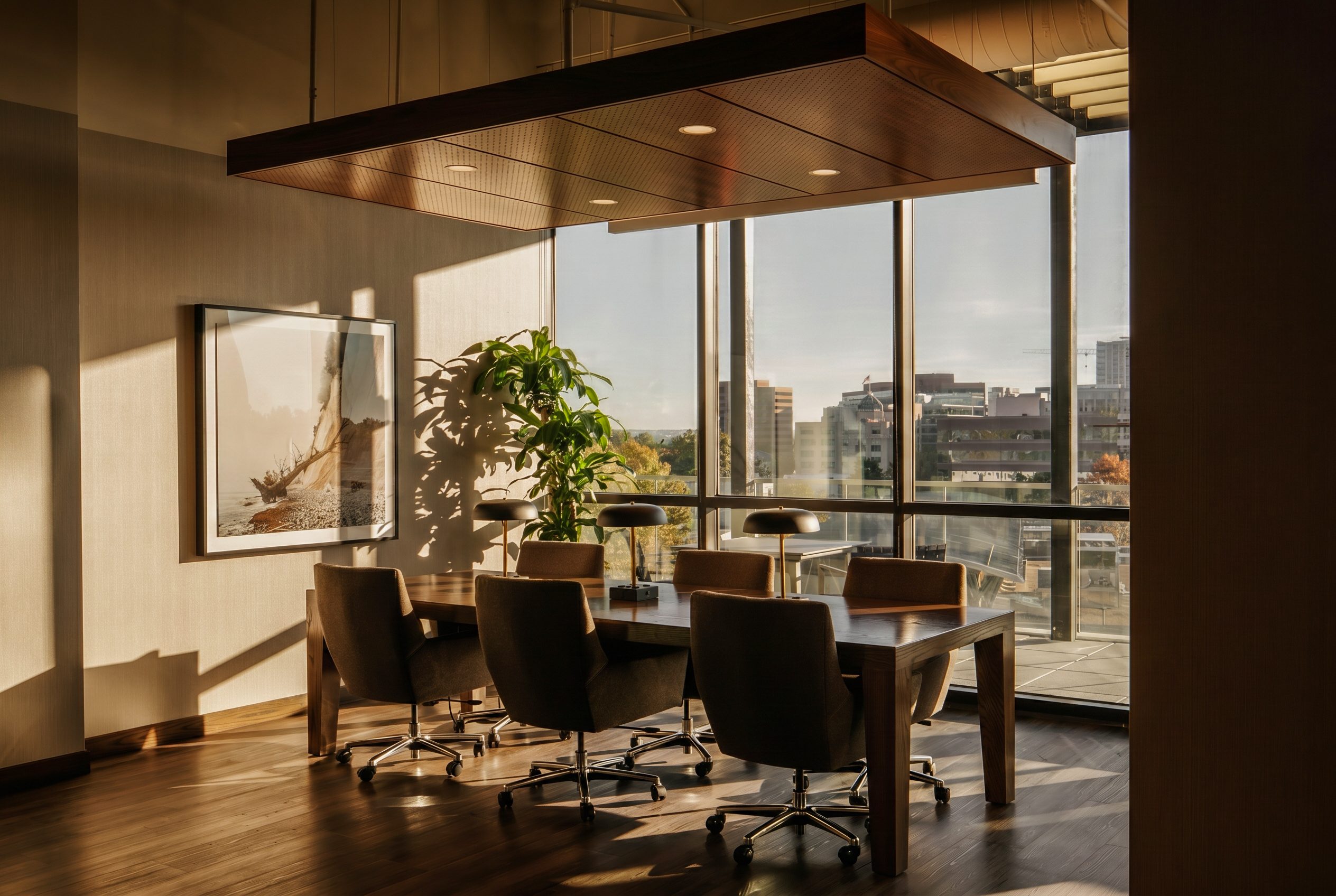 meeting room with large window at Life Time Work