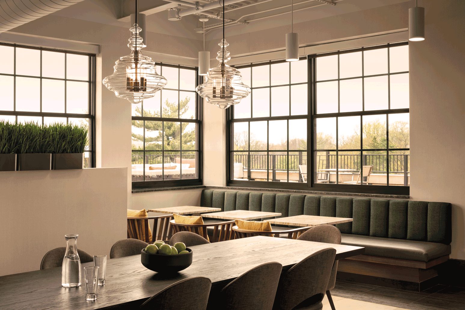 seating area at Life Time Work Lounge