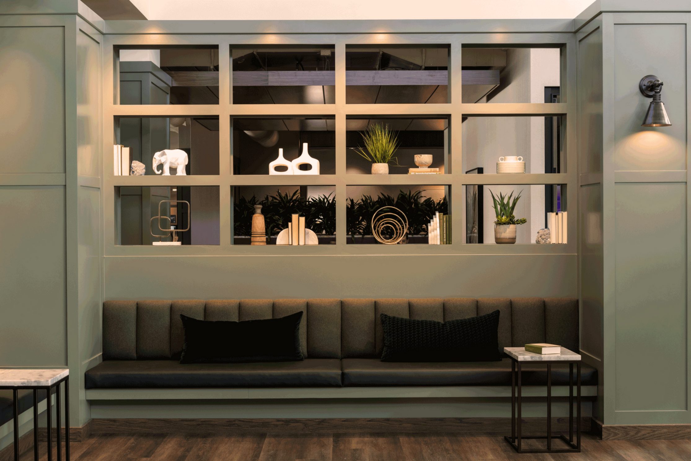 sitting area at Life Time Work Lounge