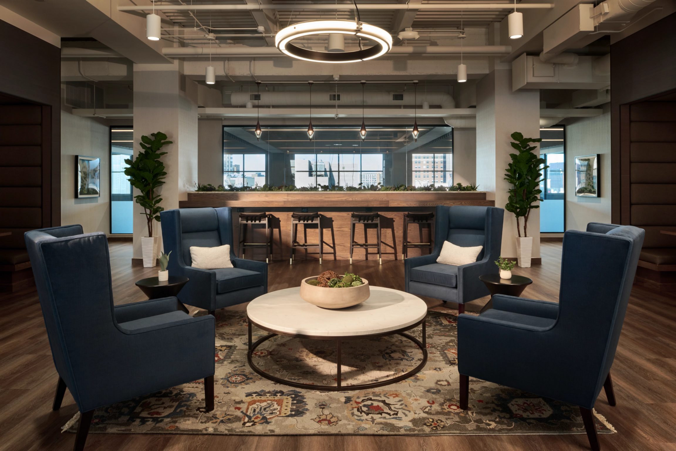 seating area at the lounge at Life Time work