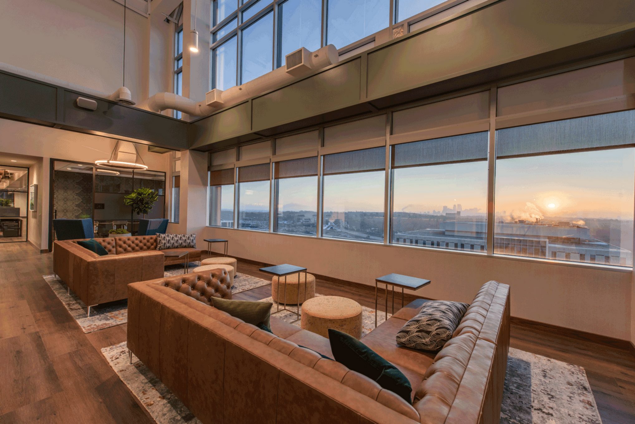 seating area at Life Time Work Lounge