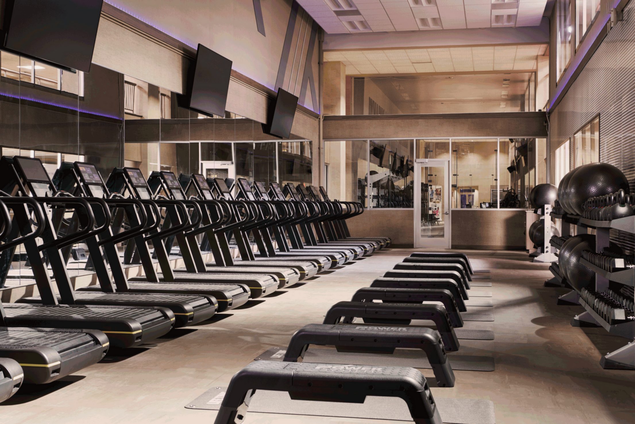 fitness floor at Life Time