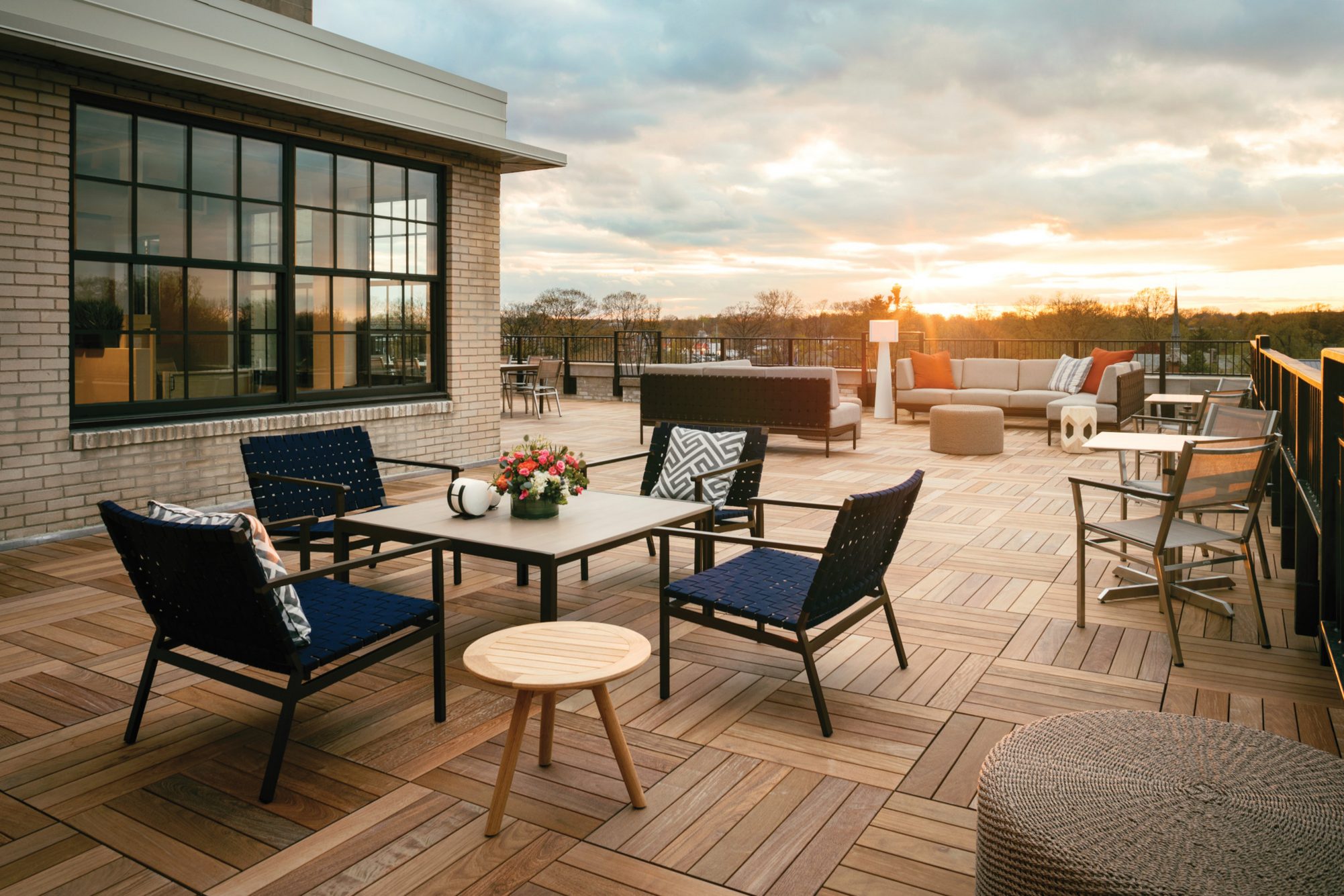 outdoor seating area at Life Time Work