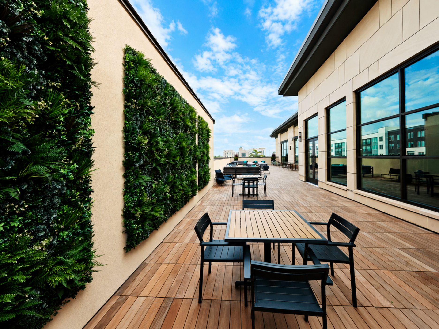 outside terrace at Life Time Work