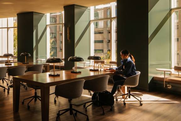 coworking table at Life Time Work